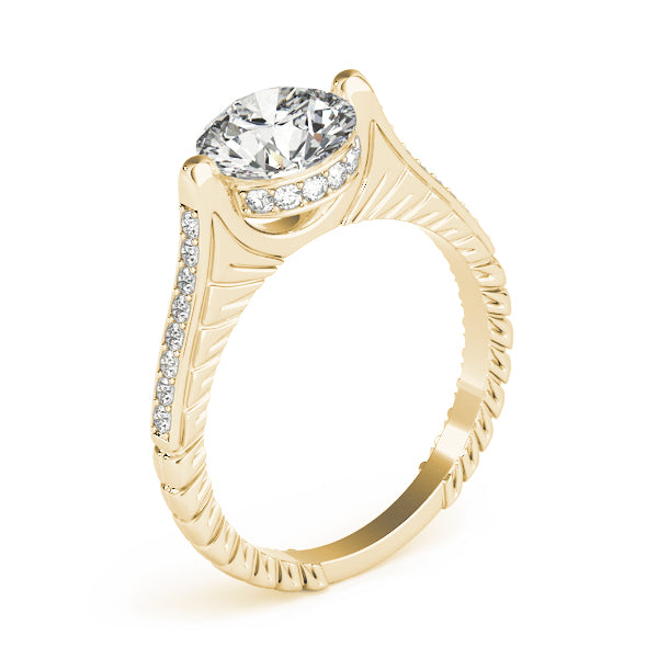 Round Antique Diamond Engagement Ring · 0.66 ct tw
