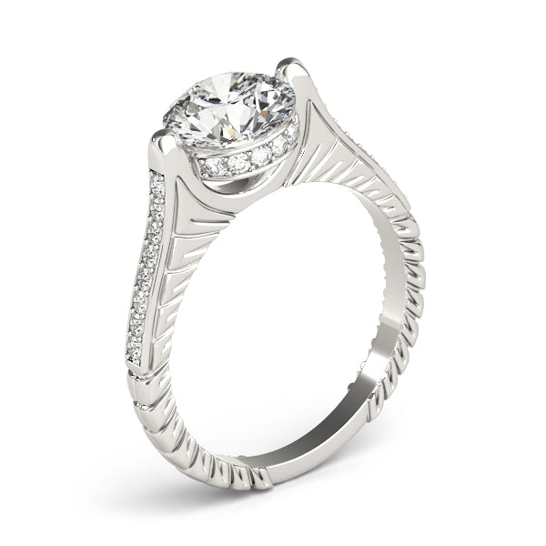Round Antique Diamond Engagement Ring · 1.17 ct tw