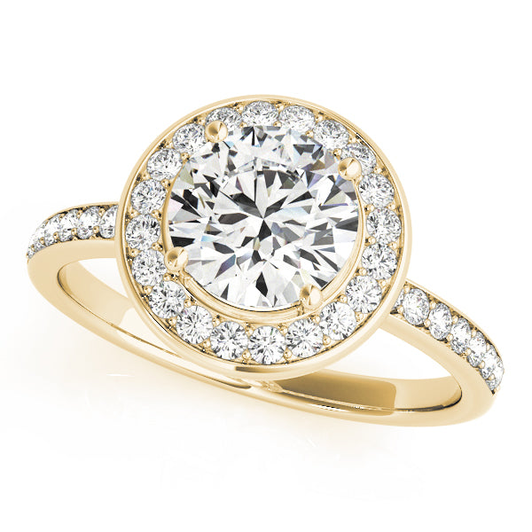 Round Halo Diamond Engagement Ring · 1.59 ct tw
