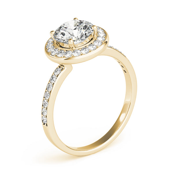 Round Halo Diamond Engagement Ring · 1.04 ct tw