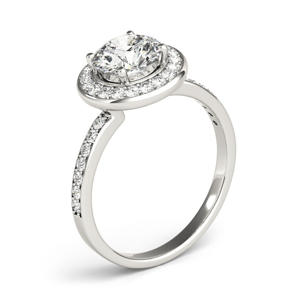 Round Halo Diamond Engagement Ring · 1.59 ct tw