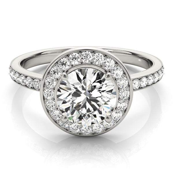 Round Halo Diamond Engagement Ring · 1.59 ct tw