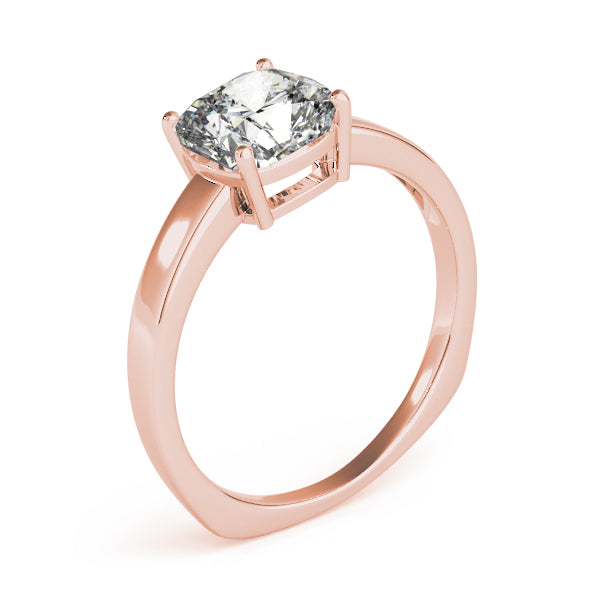 Cushion Princess Solitaire Engagement Ring
