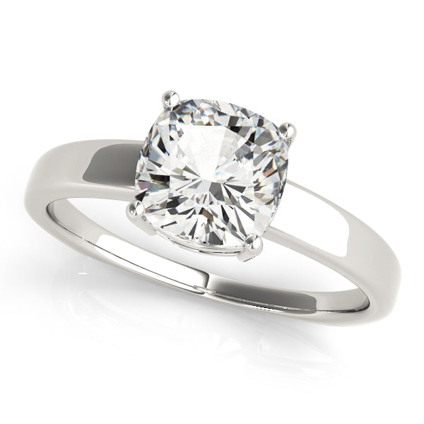 Cushion Princess Solitaire Engagement Ring
