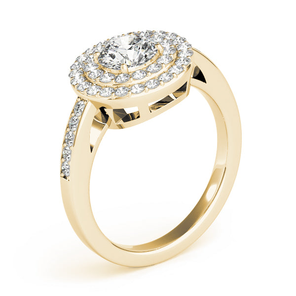 Round Halo Diamond Engagement Ring · 0.74 ct tw