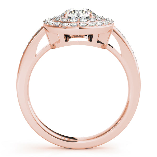 Round Halo Diamond Engagement Ring · 0.74 ct tw