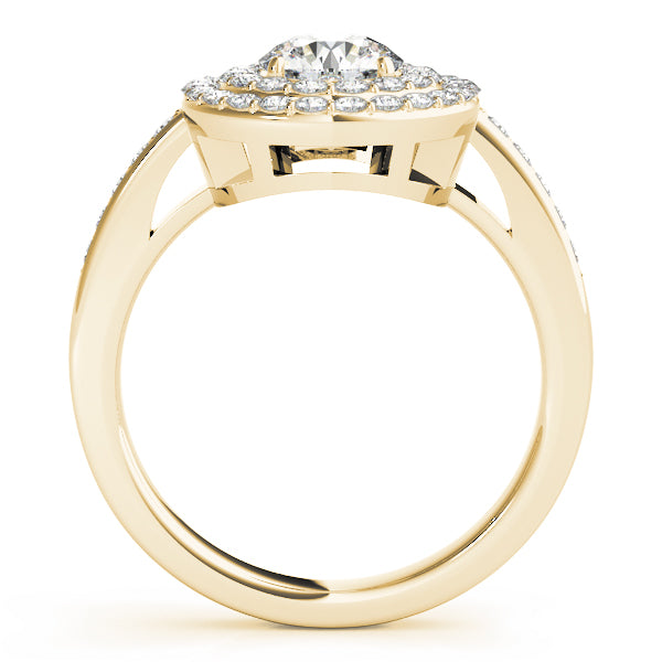 Round Halo Diamond Engagement Ring · 3.40 ct tw