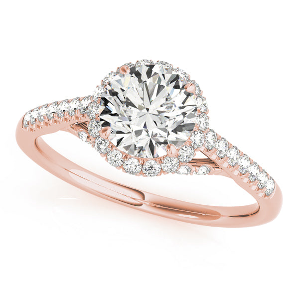 Round Halo Diamond Engagement Ring · 1.39 ct tw
