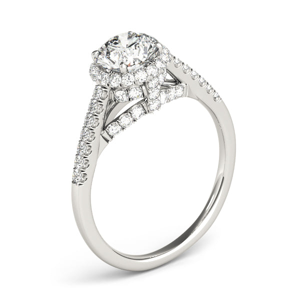Round Halo Diamond Engagement Ring · 1.39 ct tw