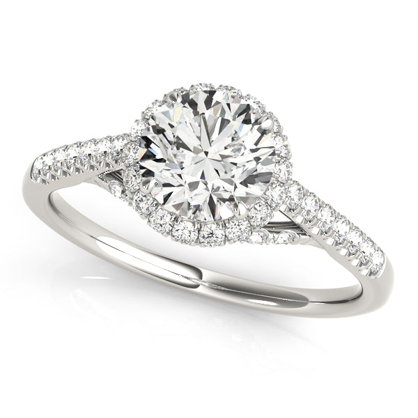 Round Halo Diamond Engagement Ring · 1.39 ct tw