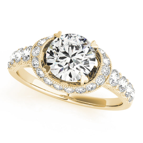 Round Halo Diamond Engagement Ring · 1.64 ct tw