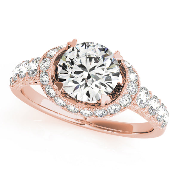 Round Halo Diamond Engagement Ring · 1.64 ct tw