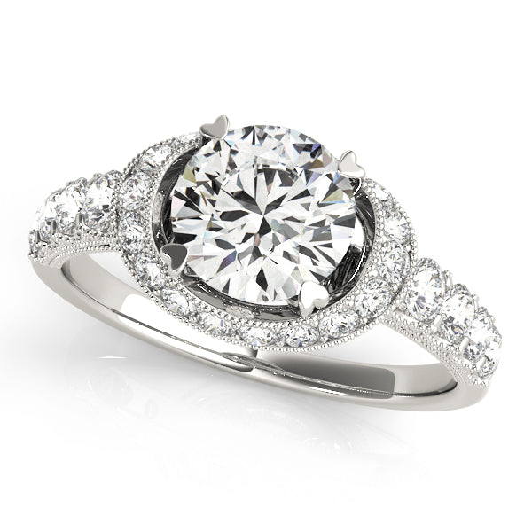 Round Halo Diamond Engagement Ring · 1.64 ct tw