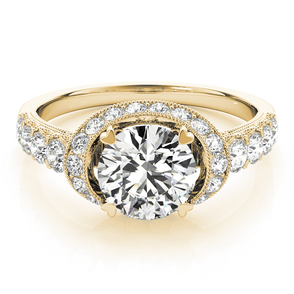 Round Halo Diamond Engagement Ring · 1.64 ct tw
