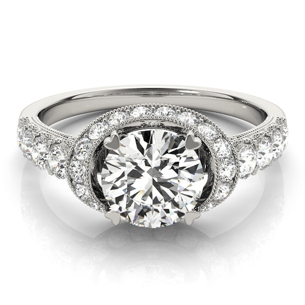 Round Halo Diamond Engagement Ring · 1.64 ct tw