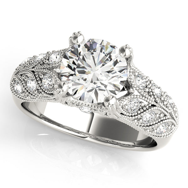 Round Antique Diamond Engagement Ring · 1.70 ct tw