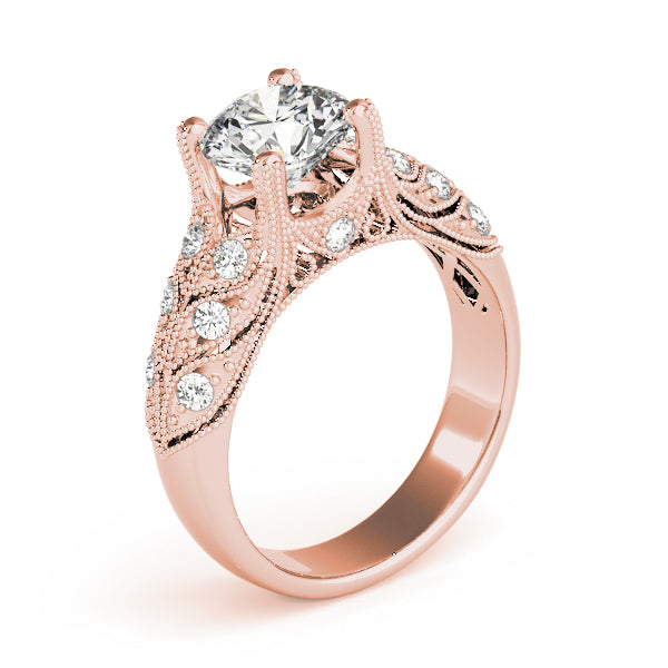 Round Antique Diamond Engagement Ring · 1.70 ct tw