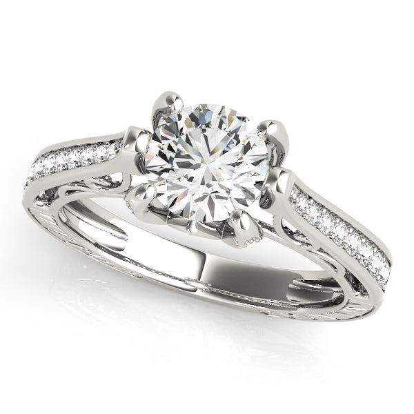 Round Antique Diamond Engagement Ring · 1.23 ct tw