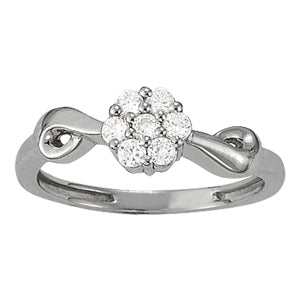 Diamond Cluster Fashion Ring · 0.24 ct tw
