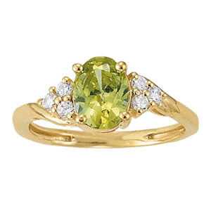 Oval Gemstone Fashion Ring · 0.18 ct tw