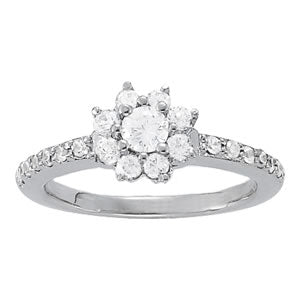 Round Diamond Cluster Fashion Ring · 0.60 ct tw