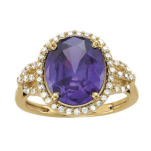 Oval Gemstone Fashion Ring · 0.24 ct tw