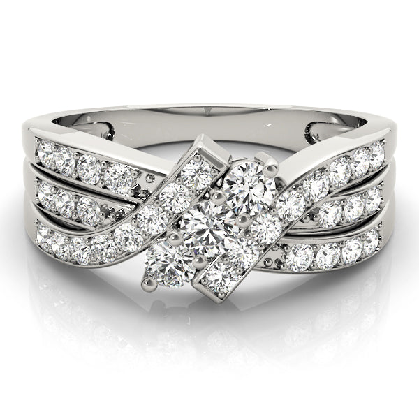 Round Three-Stone Diamond Engagement Ring · 0.50 ct tw