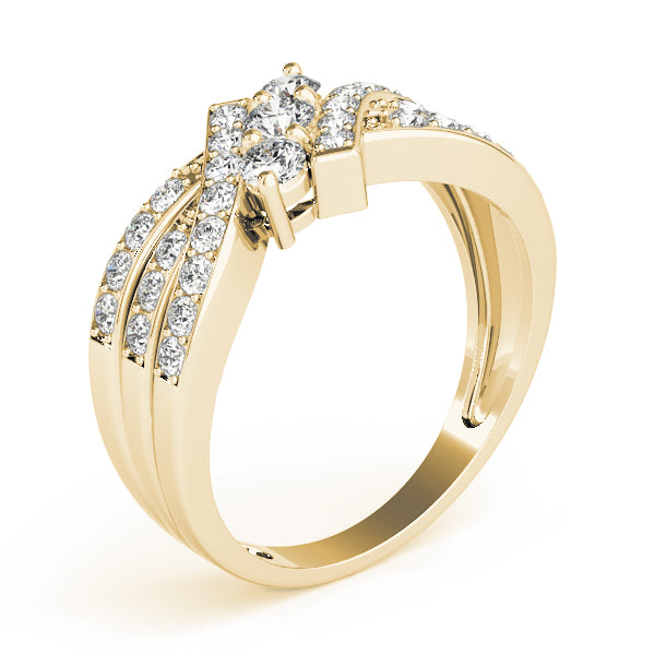 Round Three-Stone Diamond Engagement Ring · 0.50 ct tw