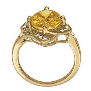 Oval Gemstone Fashion Ring · 0.11 ct tw
