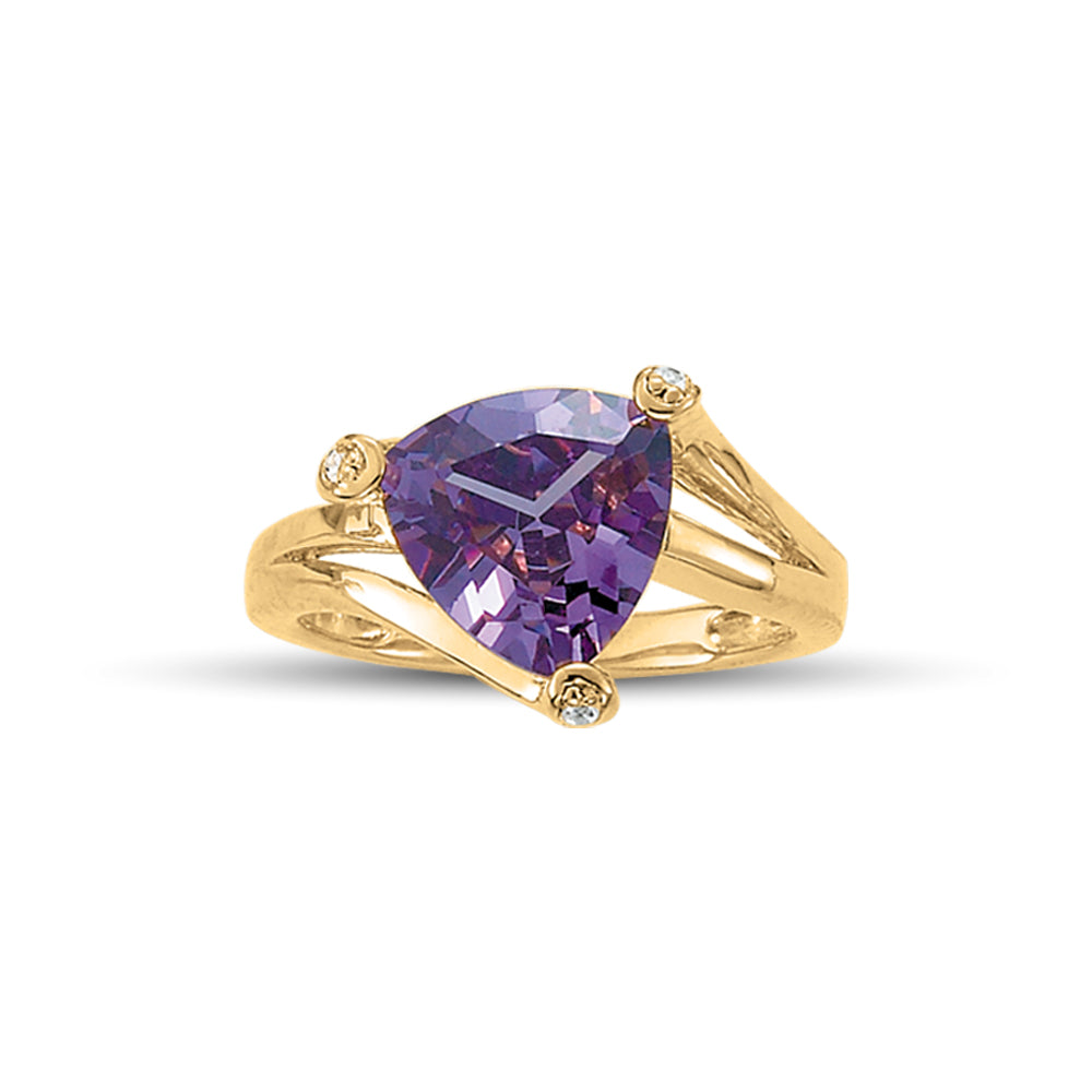 Trillion Gemstone Fashion Ring · 0.03 ct tw