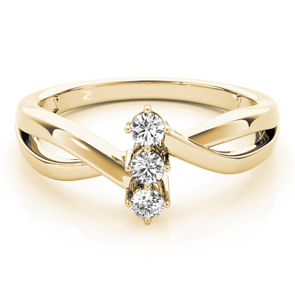 Round Three-Stone Diamond Engagement Ring · 0.09 ct tw