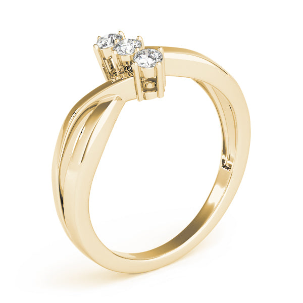 Round Three-Stone Diamond Engagement Ring · 0.09 ct tw
