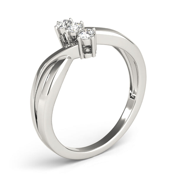 Round Three-Stone Diamond Engagement Ring · 0.09 ct tw