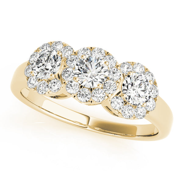 Round Three-Stone Diamond Engagement Ring · 1.01 ct tw