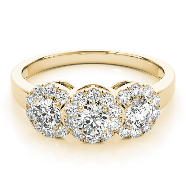 Round Three-Stone Diamond Engagement Ring · 1.01 ct tw