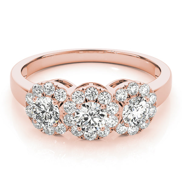 Round Three-Stone Diamond Engagement Ring · 1.01 ct tw