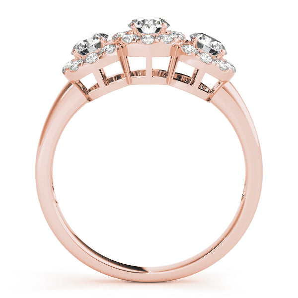 Round Three-Stone Diamond Engagement Ring · 1.01 ct tw