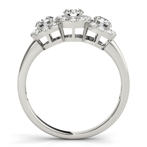 Round Three-Stone Diamond Engagement Ring · 1.01 ct tw