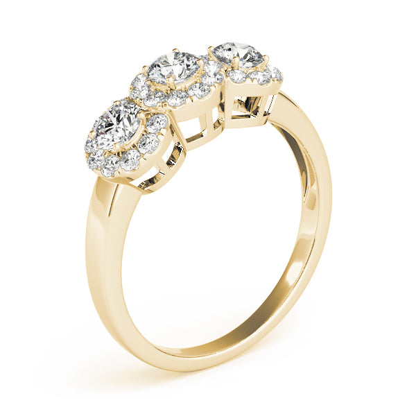Round Three-Stone Diamond Engagement Ring · 1.01 ct tw