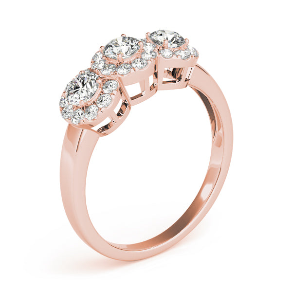 Round Three-Stone Diamond Engagement Ring · 1.01 ct tw