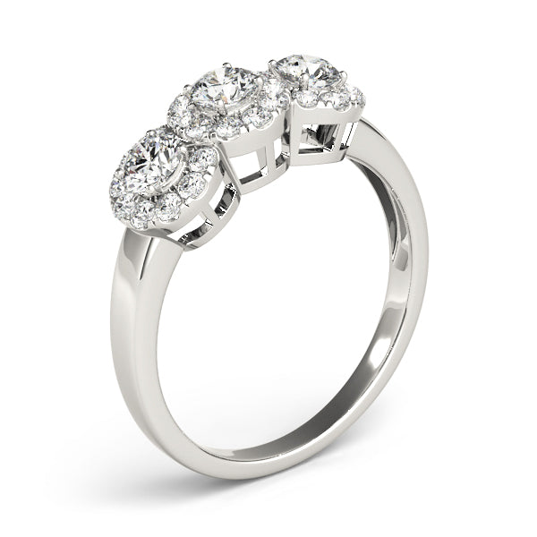 Round Three-Stone Diamond Engagement Ring · 1.01 ct tw