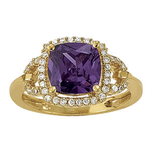 Cushion Princess Gemstone Fashion Ring · 0.20 ct tw