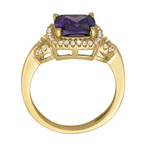 Cushion Princess Gemstone Fashion Ring · 0.20 ct tw