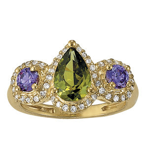 Pear Gemstone Fashion Ring · 0.22 ct tw