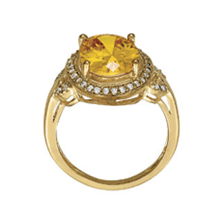 Oval Gemstone Fashion Ring · 0.19 ct tw