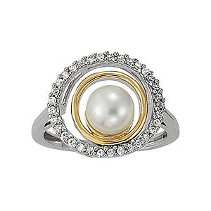 Pearl Gemstone Fashion Ring · 0.17 ct tw