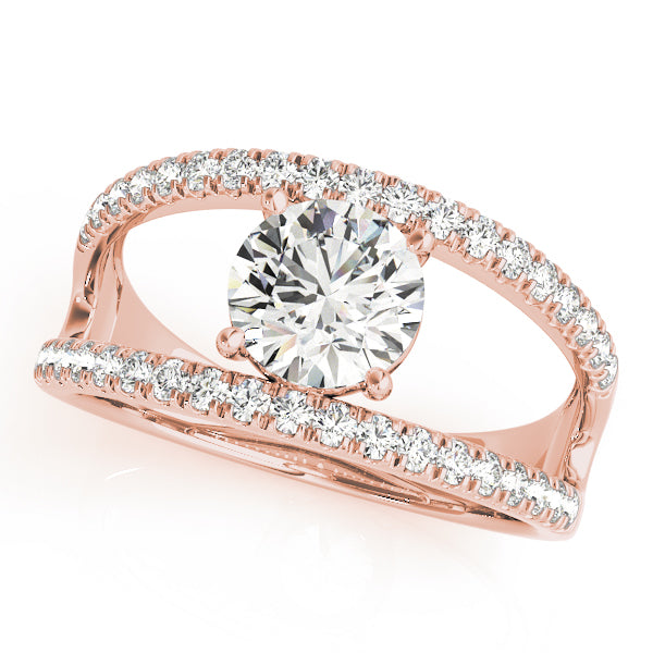 Round Multi-Row Diamond Engagement Ring · 1.28 ct tw