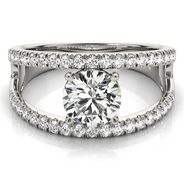 Round Multi-Row Diamond Engagement Ring · 0.69 ct tw