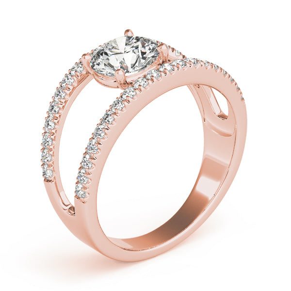 Round Multi-Row Diamond Engagement Ring · 1.28 ct tw