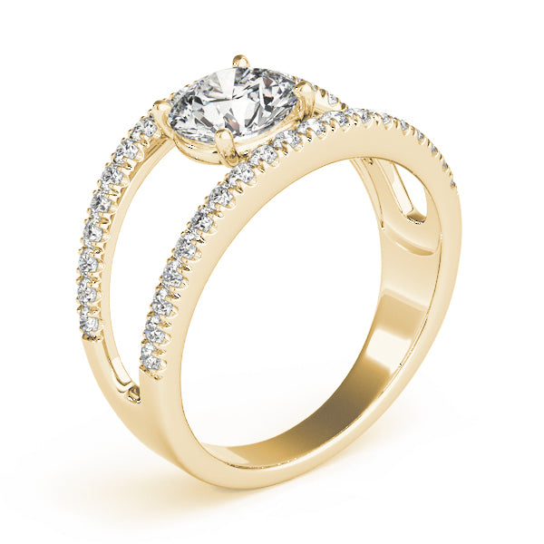 Round Multi-Row Diamond Engagement Ring · 0.69 ct tw